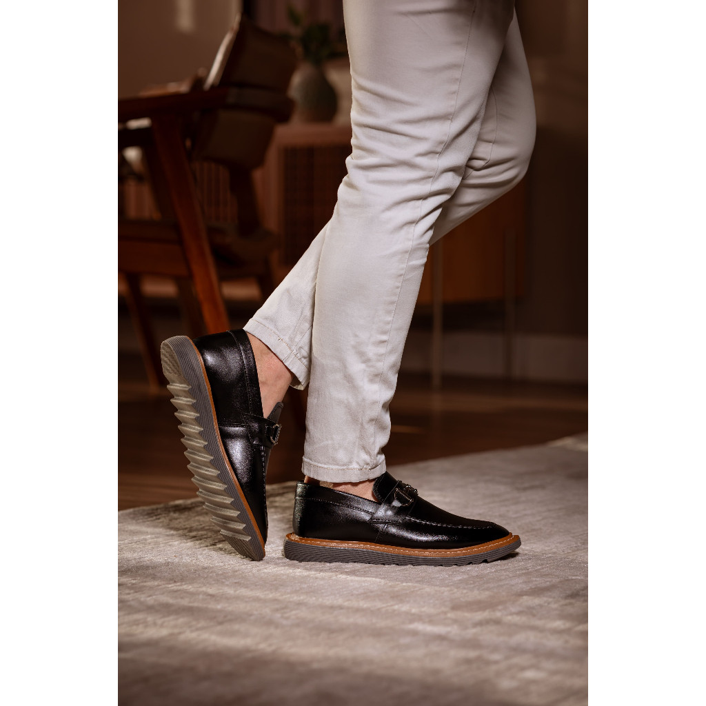 Sapato Masculino Dublin Oxford Tratorado Social Mocassim Casual Moderno Conforto Estilo Festa