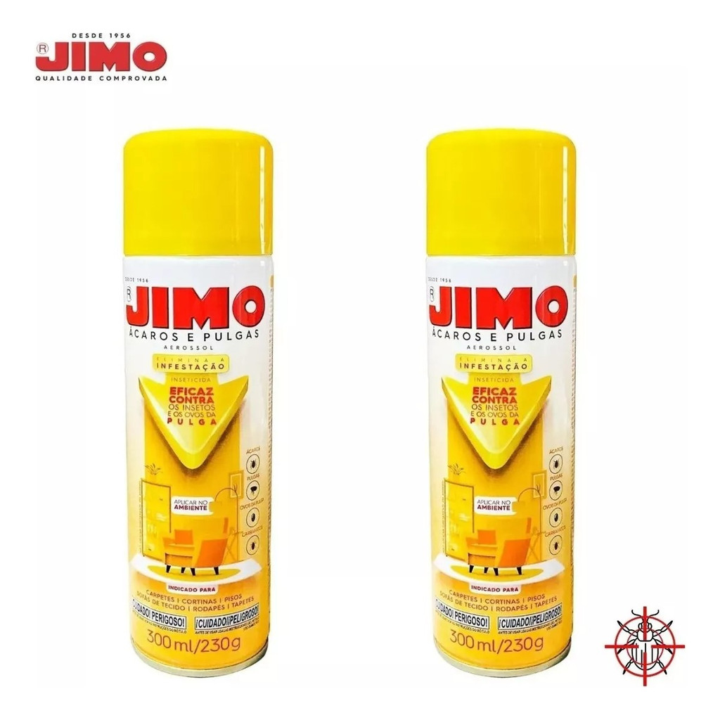 KIT 2x JIMO ACAROS E PULGAS AERO 300 ML