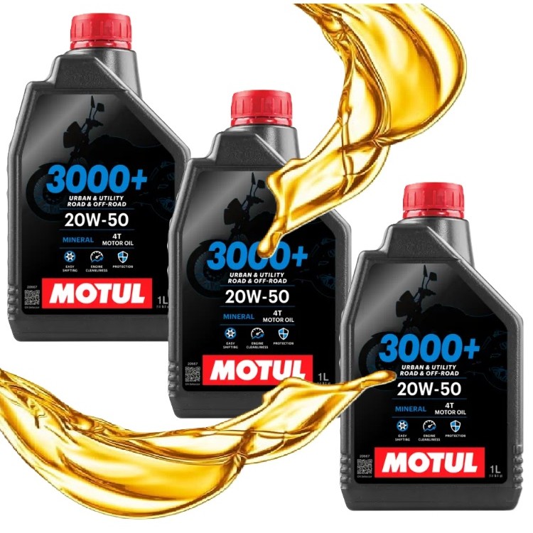 Óleo Motul 3000+ 20w50 Mineral 4 Tempos 3 Litros em Oferta na Shopee