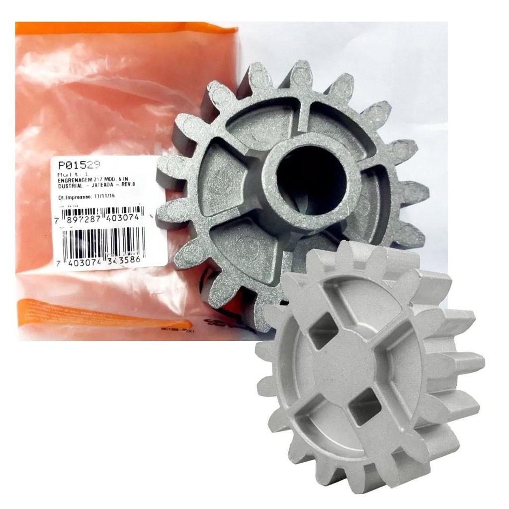 Engrenagem Z 12 Alumínio DZ de Motor Deslizante Garen PPA DZ IND Z12 ALUM MOD 6 P01526