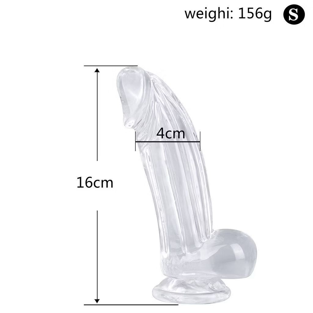 Dildo Transparente para Homens e Mulheres, Plug Anal, Ventosa, Estimulador Vaginal 4*46 cm em Oferta na Shopee