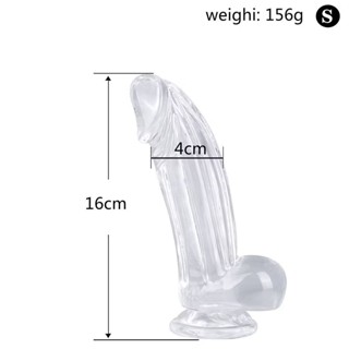 Dildo Transparente para Homens e Mulheres, Plug Anal, Ventosa, Estimulador Vaginal 4*46 cm em Oferta na Shopee