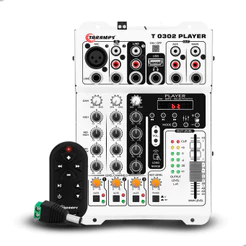 Mesa Som T 0302 Automotiva Taramps 3 Canais BT USB FM com Controle Remoto Longa Distância para Caixas Bob
