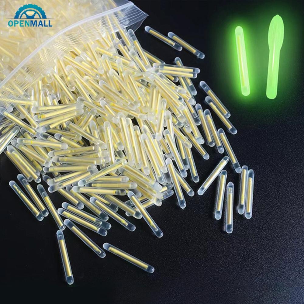 OPENMALL 50/100 Pçs 2.2-4.5mm Luz Noite Pesca Flutuador Vara Luzes Brilho Escuro Útil Fluorescente Lightstick X7Y1