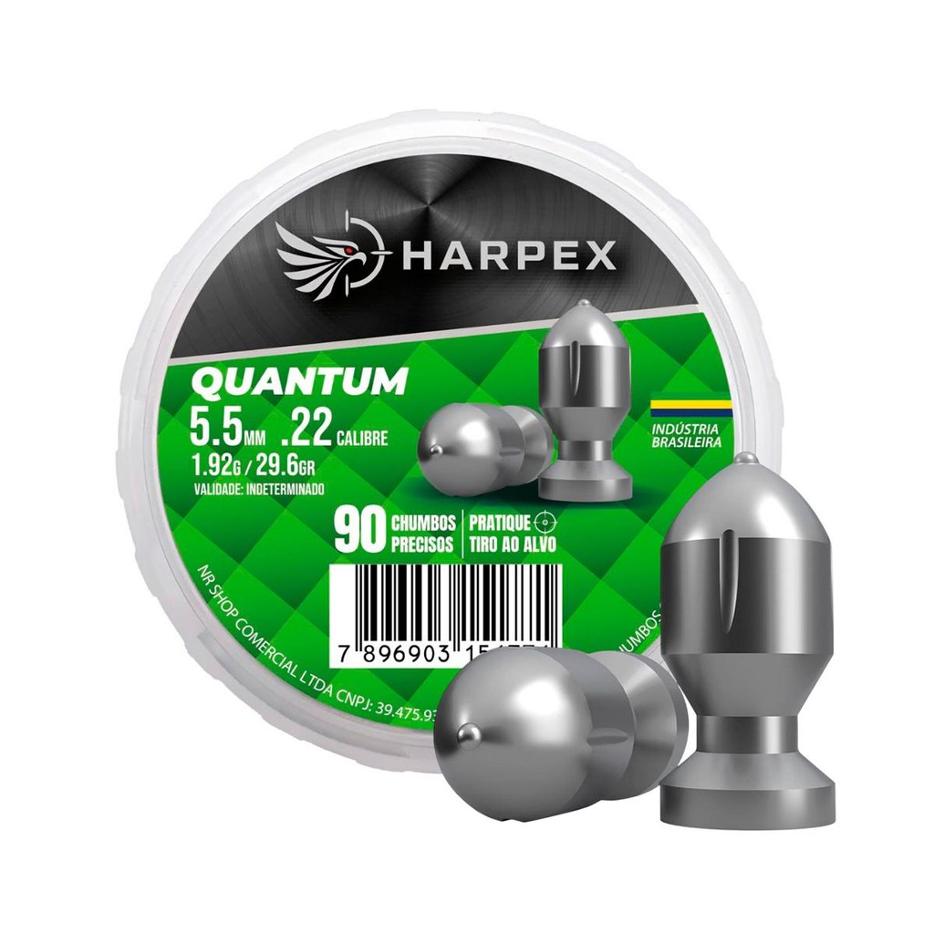 Chumbinho Quantum 5.5mm 90 Unidades - Harpex em Oferta na Shopee
