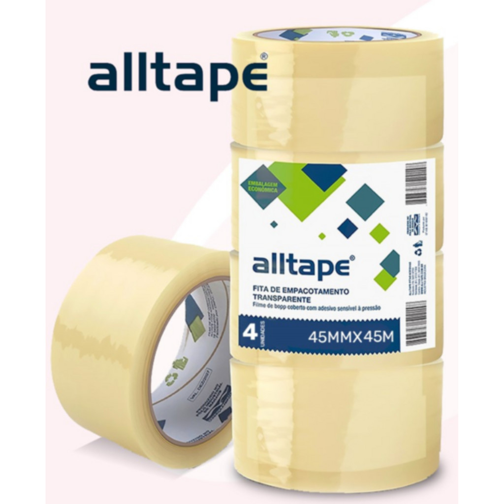 Fita Adesiva PP 45mm x 40m Transparente Forte e Ideal para Embalagens em Oferta na Shopee
