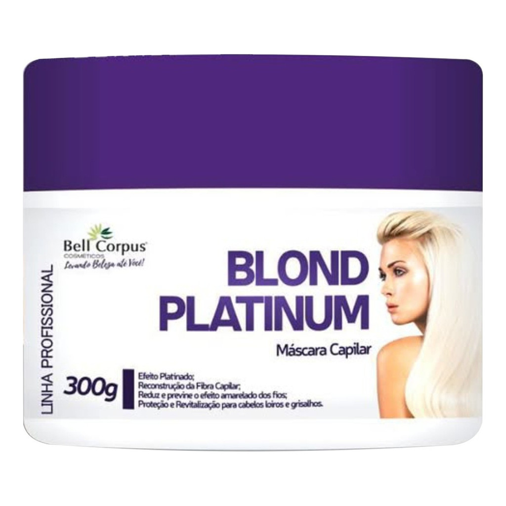 Máscara Matizadora Blond Platinum Bell Corpus Platinado