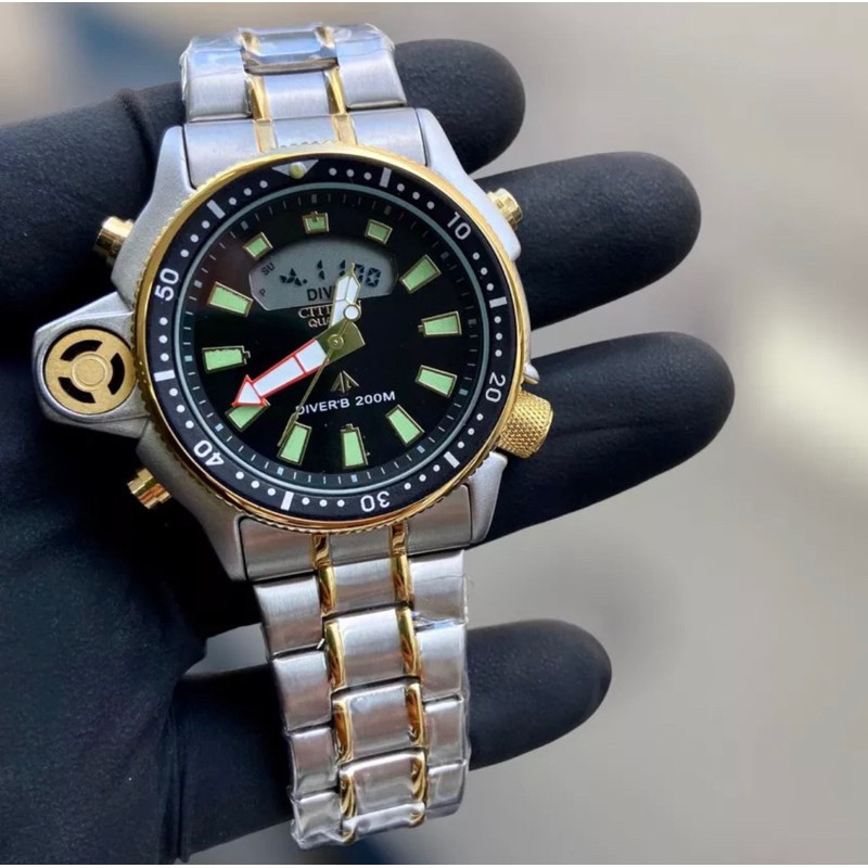 Relógio Masculino Citizen Aqualand Promaster Pulseira de Aço + Caixa da Marca