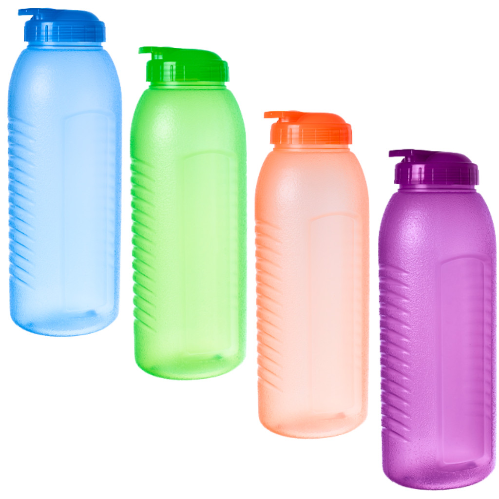 Kit 4 Garrafa de Agua Para Geladeira 1,6 Litros Graduada Gelada 1600ml Cozinha Água 1,6l Transparente ou Colorida Lummar em Oferta na Shopee