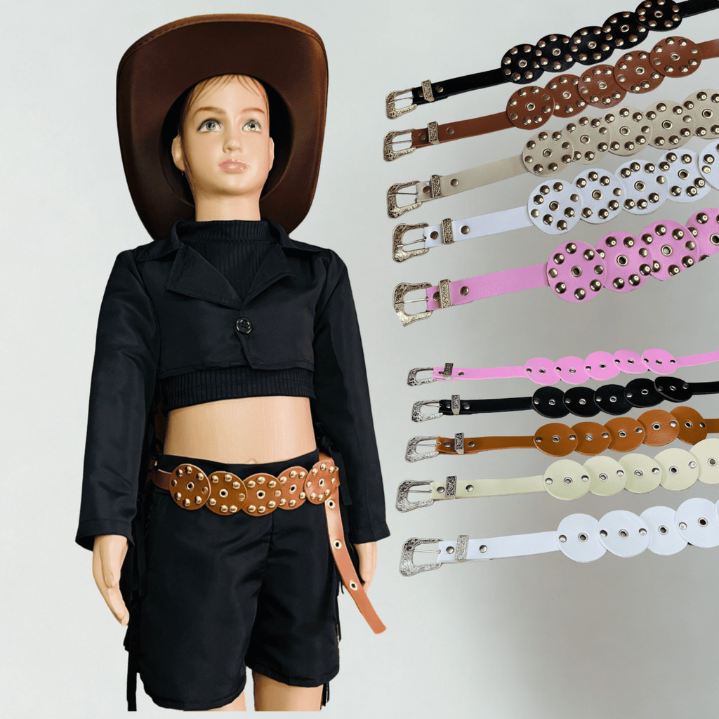 Lançamento! Cinto Infantil Boho Country para Meninas – 5 Cores • Pronta Entrega • Envio Rápido!