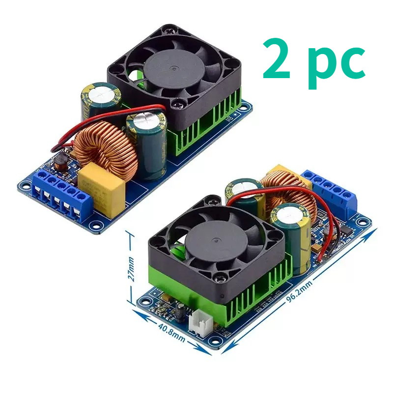 2 peças de placa amplificadora digital HIFI IRS2092S Classe D de alta potência de 500 W com acabamento mono/super LM3886