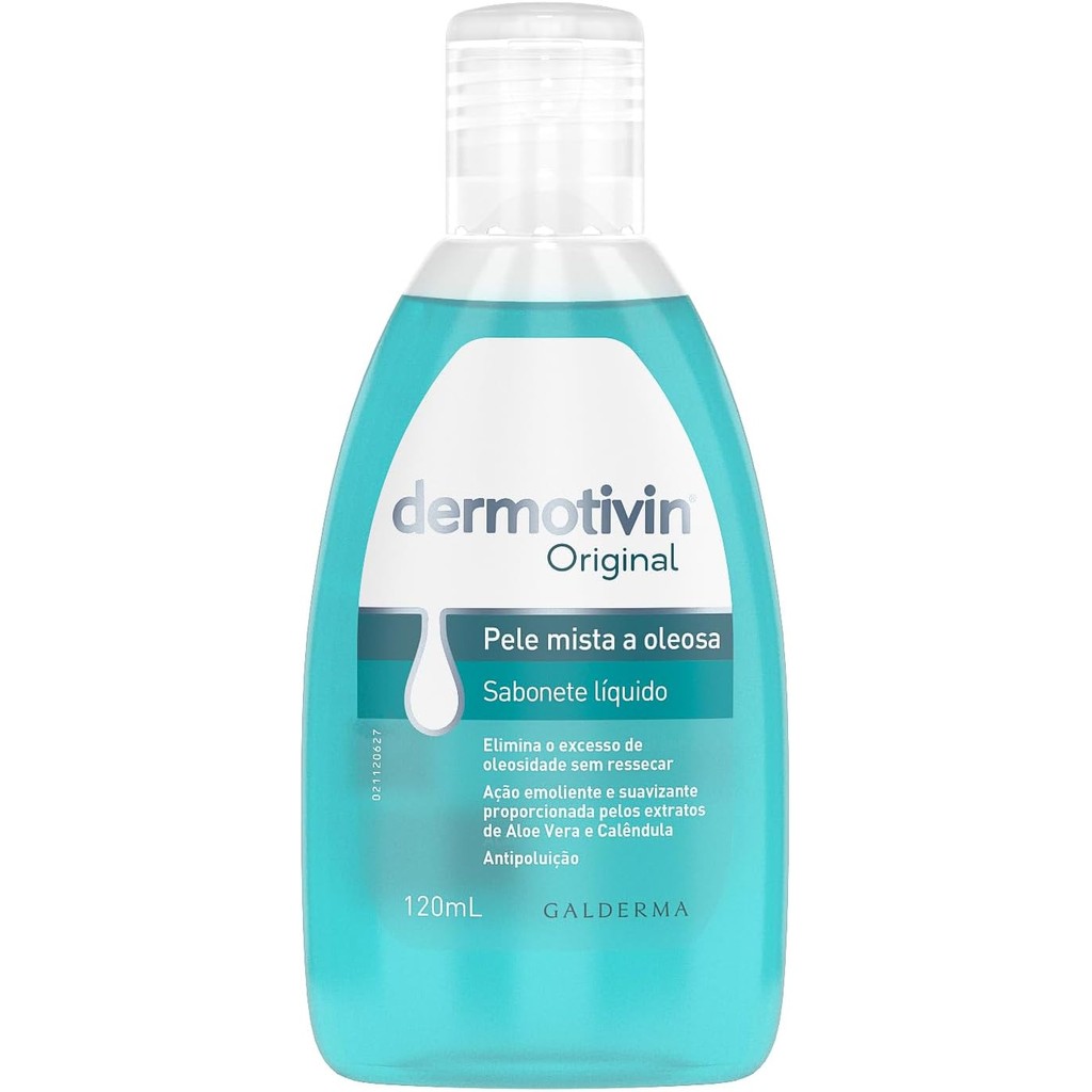 Sabonete Líquido Facial Dermotivin Original - Pele Mista - 120ml