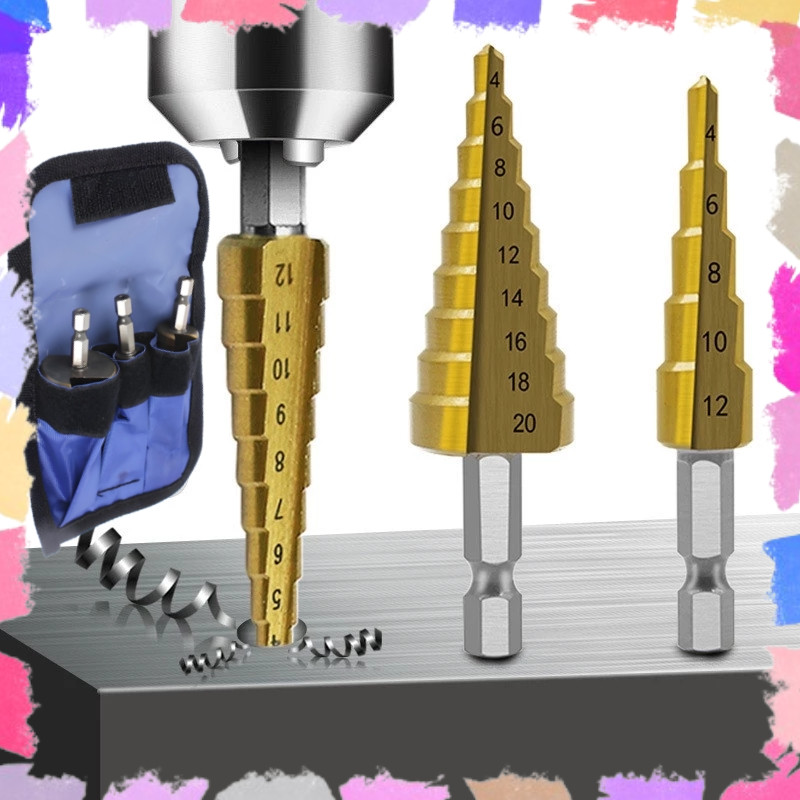 3PCS Broca HSS Hexagonal Revestida De Titânio Jogo De Brocas Hexagonais Cônicas Bits Métricos Cônicos em Oferta na Shopee