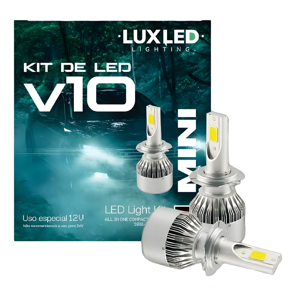 Par Super Led Ultra 20000lm 6500k H1 H3 H4 H7 H8 H11 H16 em Oferta na Shopee