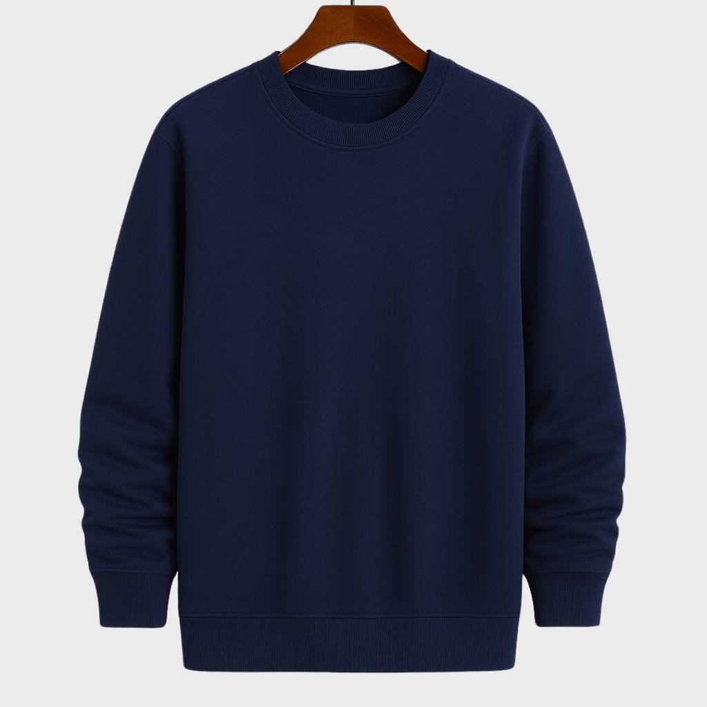 Blusa Moletom Careca liso gola redonda unissex com ribana flanelado de frio Promoção em Oferta na Shopee