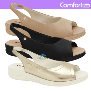Sandália Feminina Comfortflex Anabela Calce Fácil Confortável em Oferta na Shopee