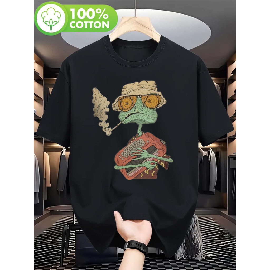 Camiseta Unissex Camiseta Masculina Unissex Oversized "Rango & Gonzo" 100% Algodão Streetwear Promoção Envio Imediato