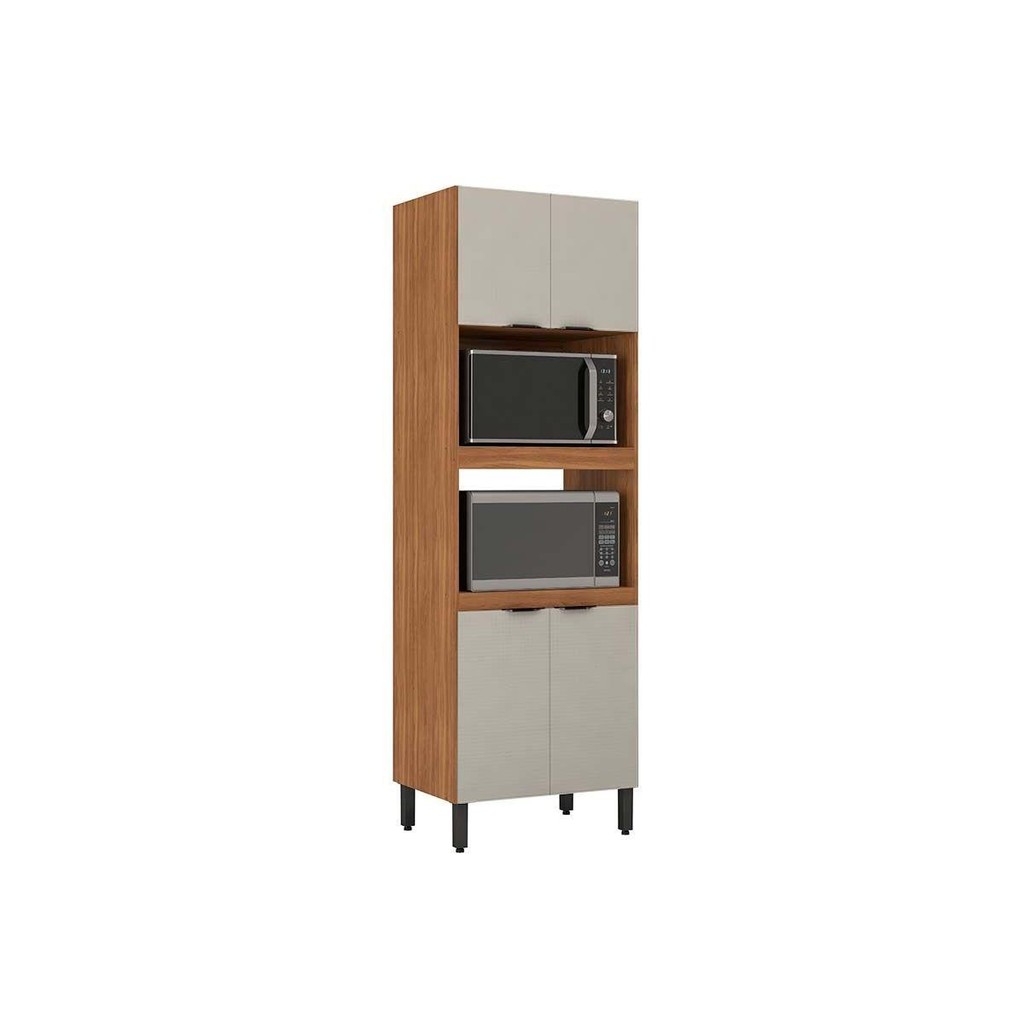 Paneleiro de Cozinha Firenze Torre Quente c/ 4 Portas 70x219 Amendola/Nude Prime TX - Demóbile em Oferta na Shopee