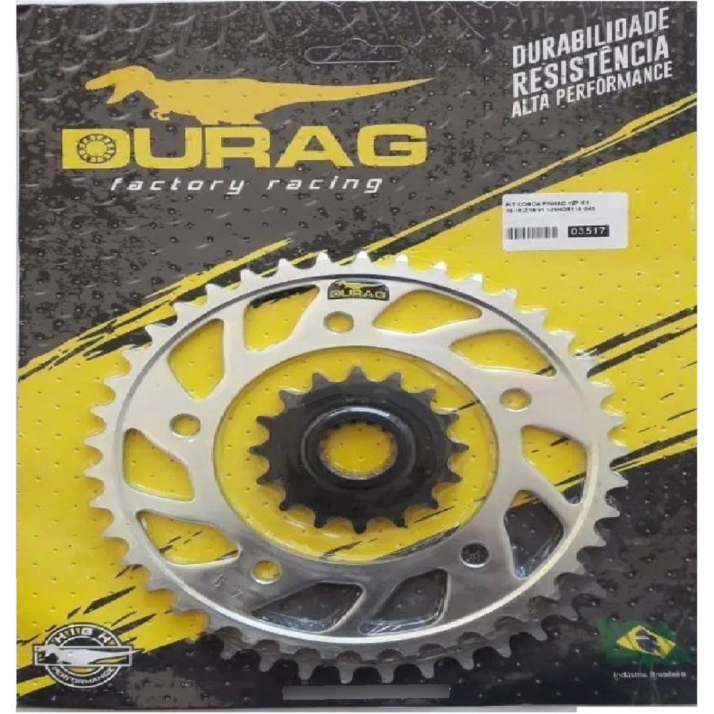 Kit Coroa E Pinhão Yamaha Yzf R1 15-16 41/16 Dentes Durag