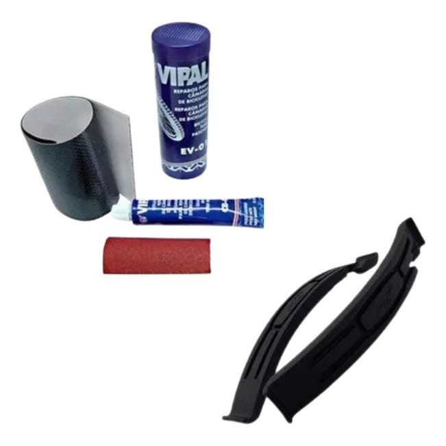 Par Espatula Troca De Pneu Bike + Kit Remendo Reparo Bike em Oferta na Shopee