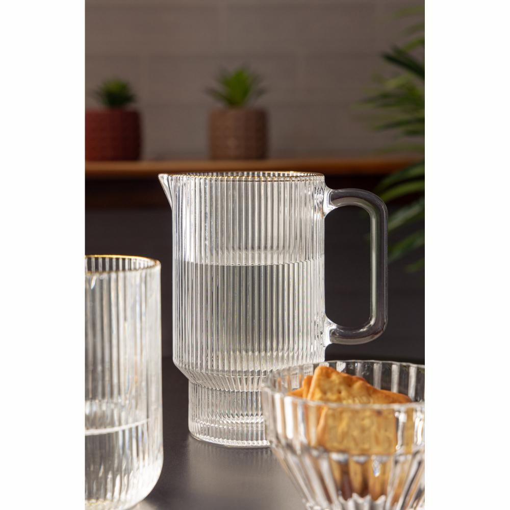 Jarra Wolff Lines de Cristal com Fio de Ouro 900ml