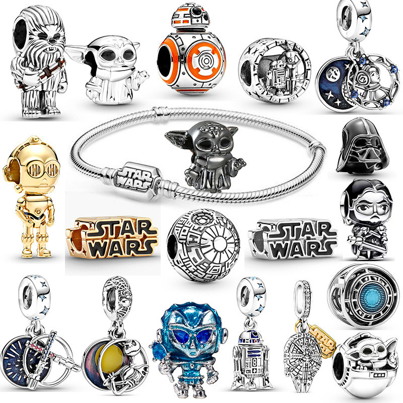 Berloques De Prata 925 Star Wars Bracelet Acessórios Avengers Colar Pingente Presente em Oferta na Shopee