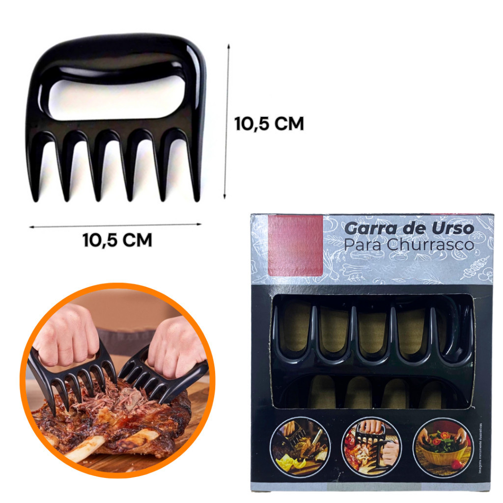 Kit 2 Garras de Urso Profissional - O Segredo do Churrasco Perfeito!Garfo