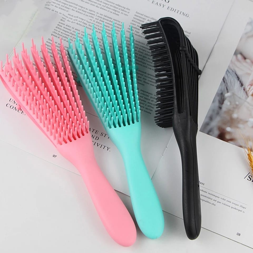 Escova De Cabelo Polvo Multifuncional Cachos Cacheado Kit Com 4 Unidades