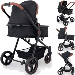 Carrinho de Bebe Galzerano Ivy Berço Passeio Moises Black em Oferta na Shopee