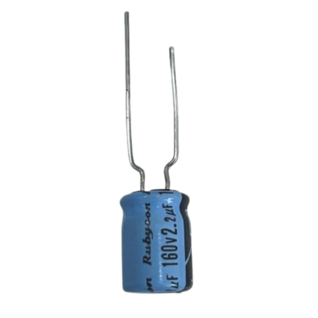 KIT COM 50 PEÇAS - CAPACITOR ELETROLITICO 2,2UF 160V RADIAL 8X12MM RUBYCON