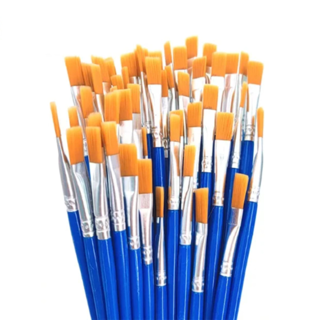 KIT 10 PINCEIS PINCEL PONTA GROSSA LARGA PINTURA ARTESANATO em Oferta na Shopee