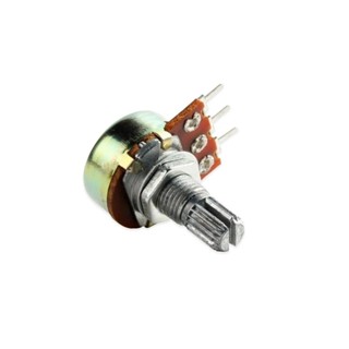 Potenciômetro Linear Rotativo 10k Eixo 20mm 3 Terminais WH148-1 em Oferta na Shopee
