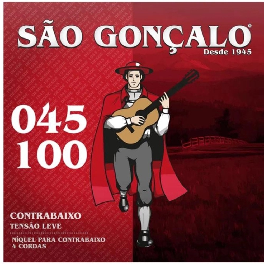 ENCORDOAMENTO SAO GONCALO CONTRABAIXO 045 NIQUEL 4 CORDAS 0.045 - 0.1