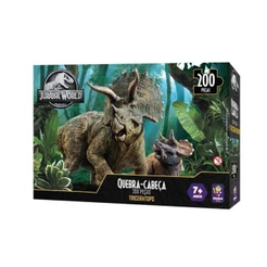 Quebra-Cabeça Puzzle 200 Peças Triceratops Jurassic World Mimo Toys - 2064