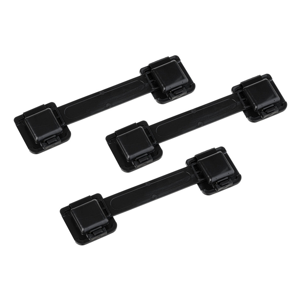 Kit 03 Trava De Gaveta Armário Segurança Protetor Preto