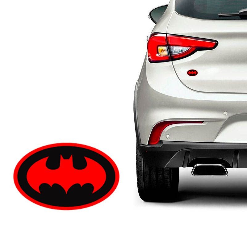 Adesivo Logo Morcego Vermelho Refletivo Resinado Decorativo em Oferta na Shopee