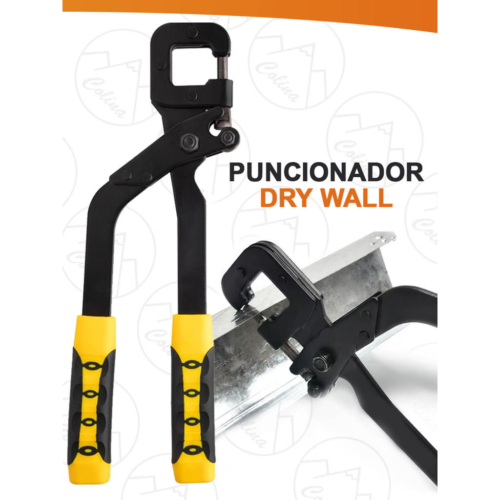 Alicate Puncionador Drywall Prendedor De Perfil 12 Cabo Emorrachado Ergonômico Kolling Sell