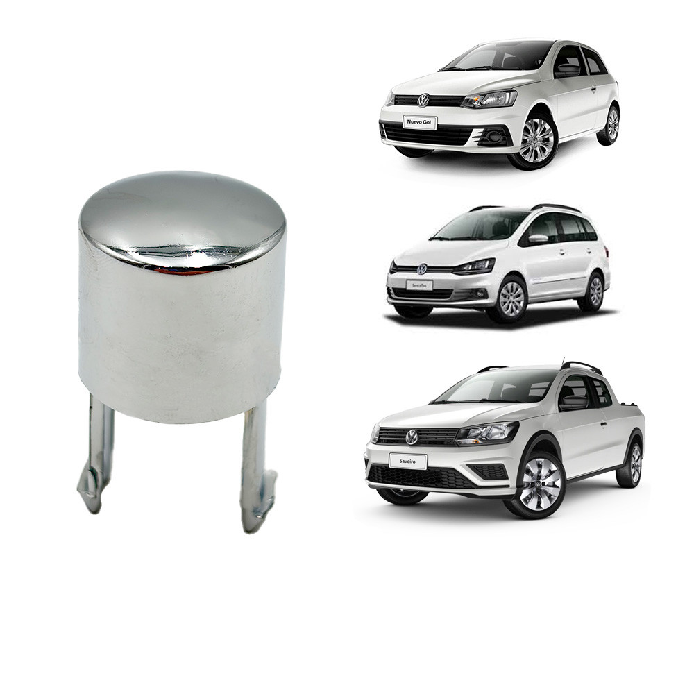 Botão Do Freio De Mão Cromado Vw Fox Todos Gol Cromado