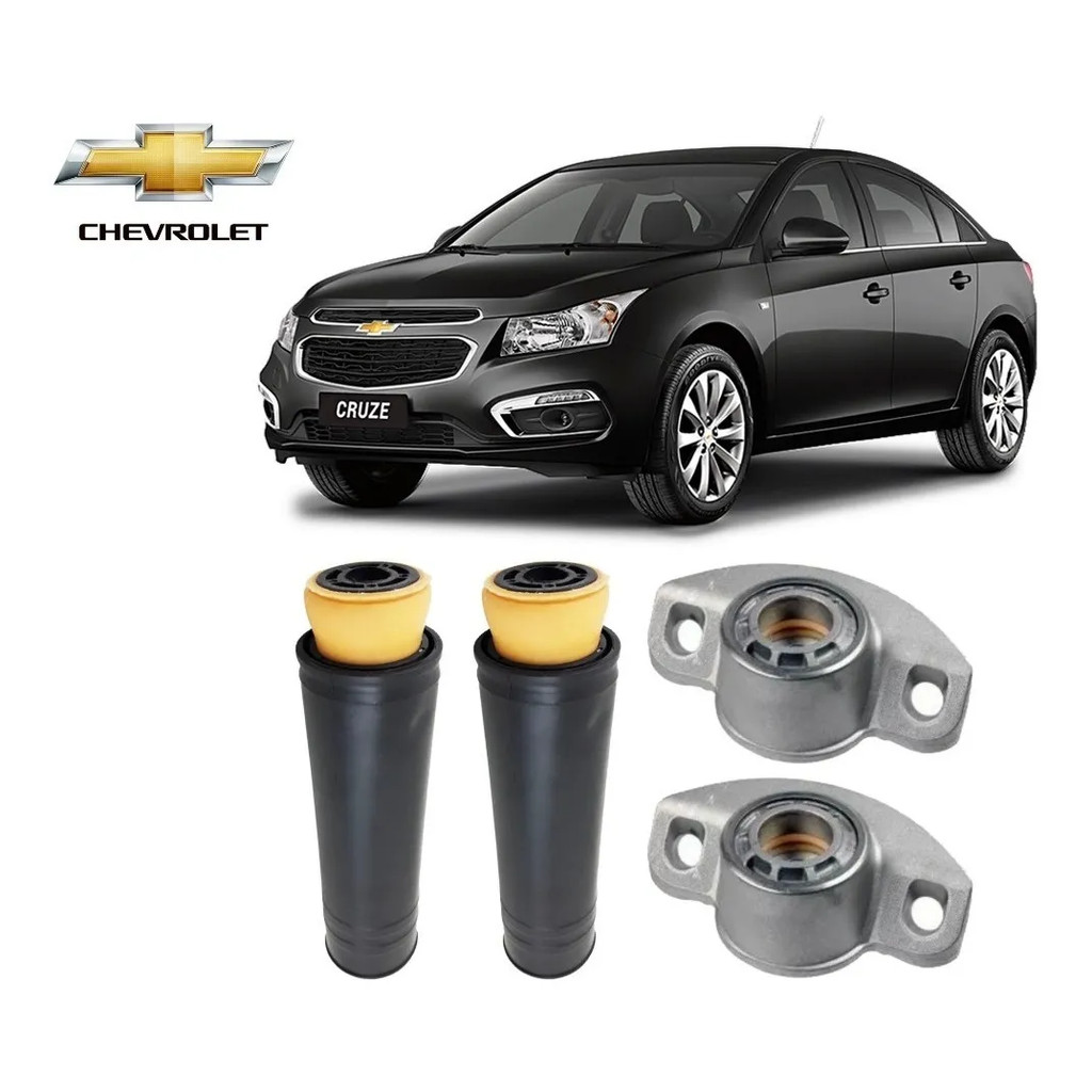 2 Kit Do Amortecedor Traseiro Coxim Batente Coifa Gm Chevrolet Cruze Sedan 2012 2013 2014 2015 2016/... Envio Imediato