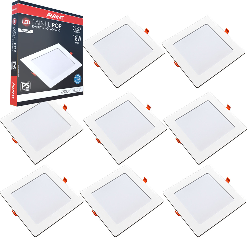 Imagem 8 Painel Led Quadrado Embutir 18w Luz Branco Frio Bivolt