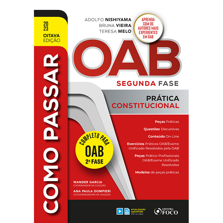 Como Passar na OAB 2ª Fase - Prática Constitucional - 8ª Ed - 2023 Livros MK Livro
