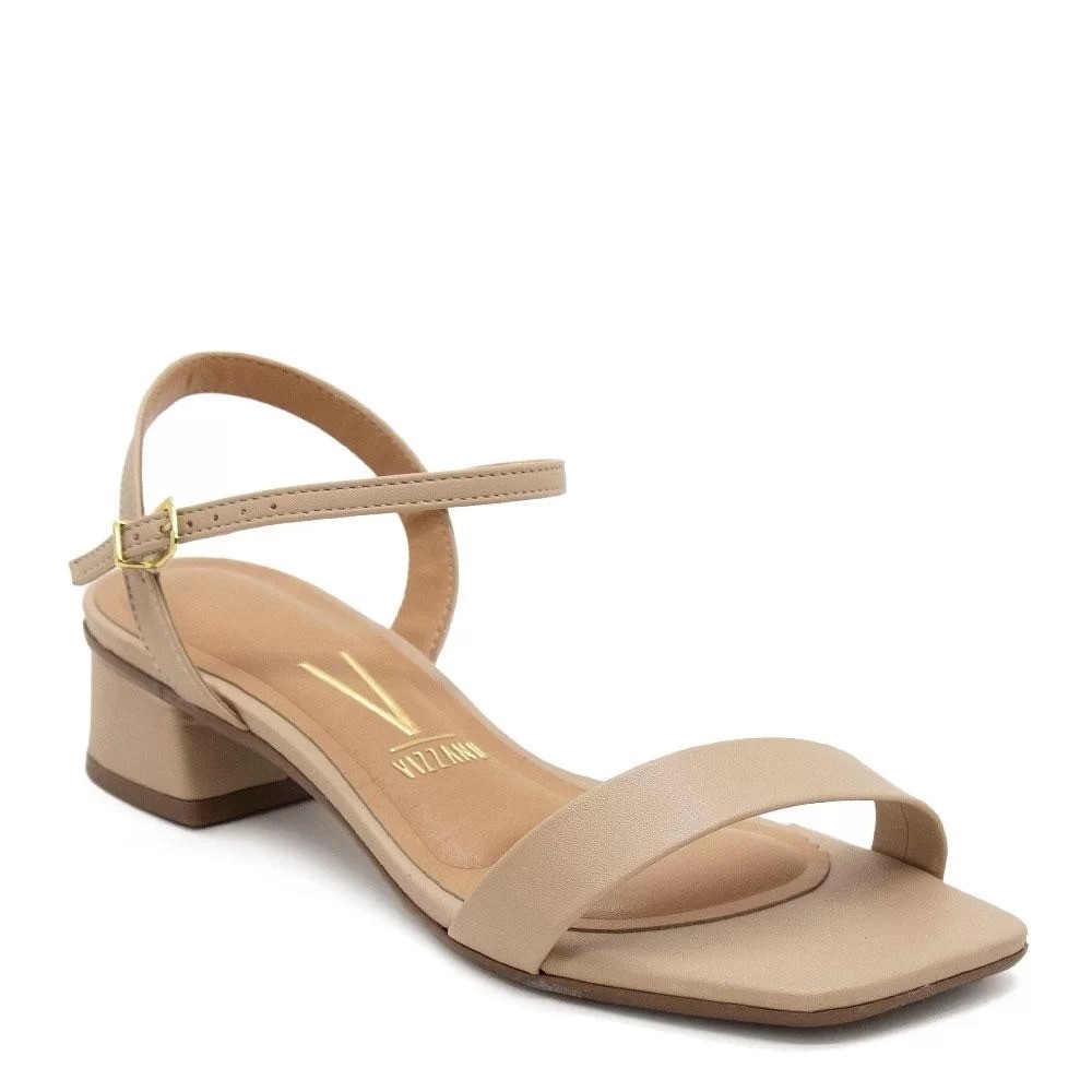 Sandália Vizzano Salto Bloco Baixo Casual Feminina - Bege em Oferta na Shopee