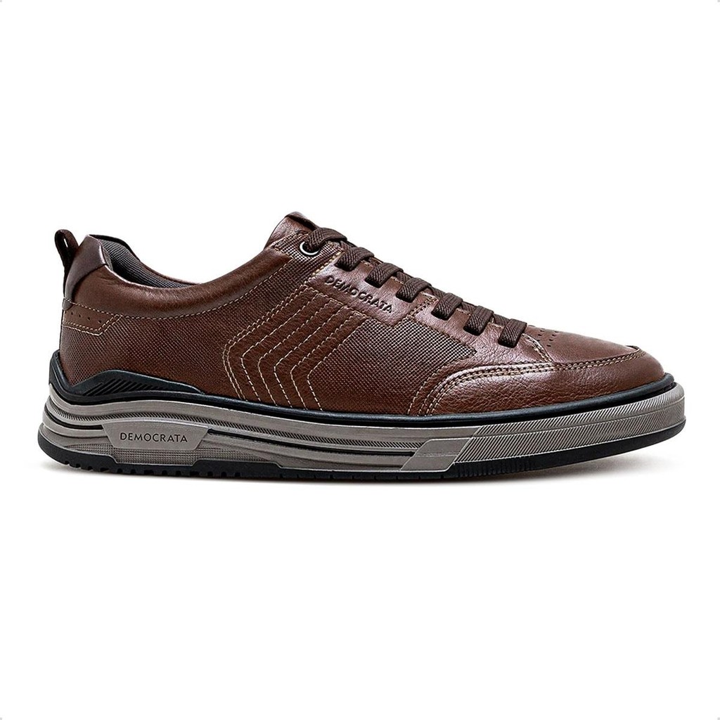 Tênis de Couro Democrata Masculino Dylan 640101 - Men Shoes