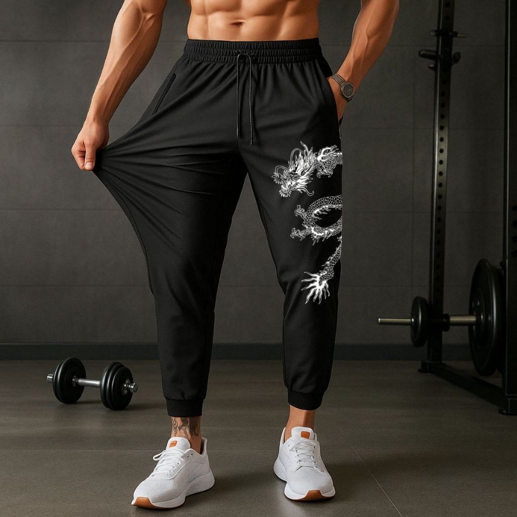 Calça Chimpa Esportiva Casual Tecido Flanelado Confortável Treino Academia Moda Masculina Com Barra Ajustável