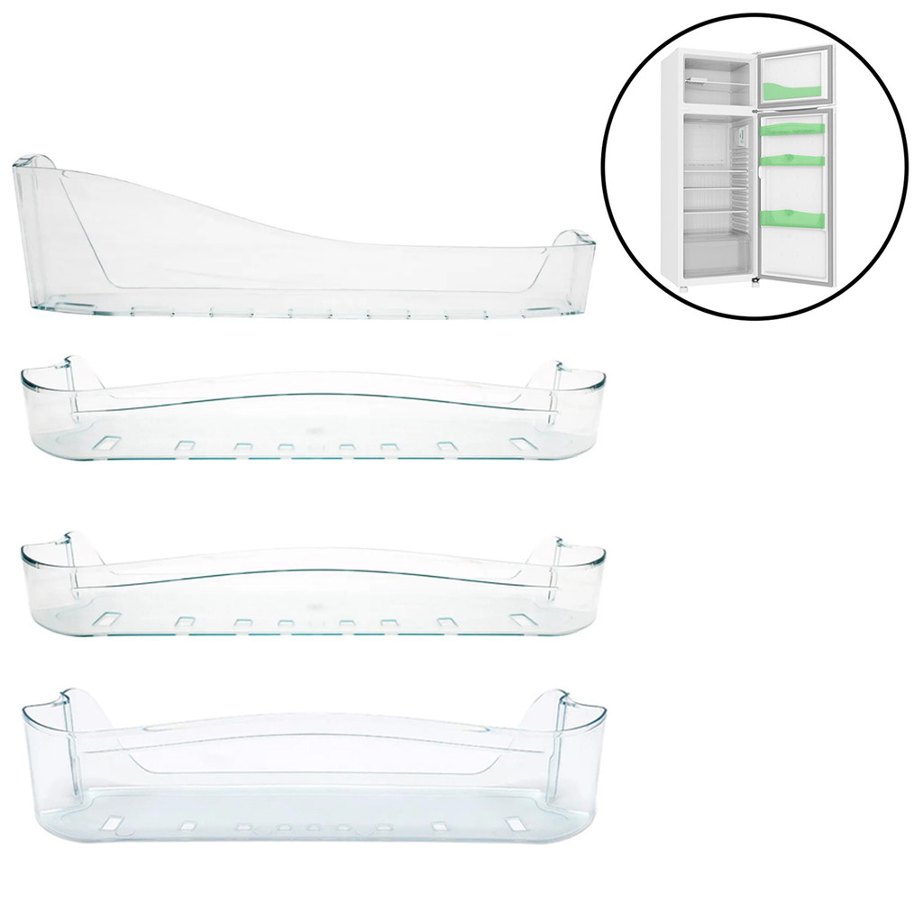 Kit Todas Prateleiras Porta Geladeira Consul Crd37 Original