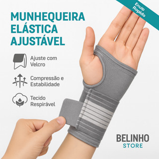 Munhequeira Bilateral Ortopédica Ajustável Pulso Compressão Tendinite Punho LER Contusão Comprimir em Oferta na Shopee