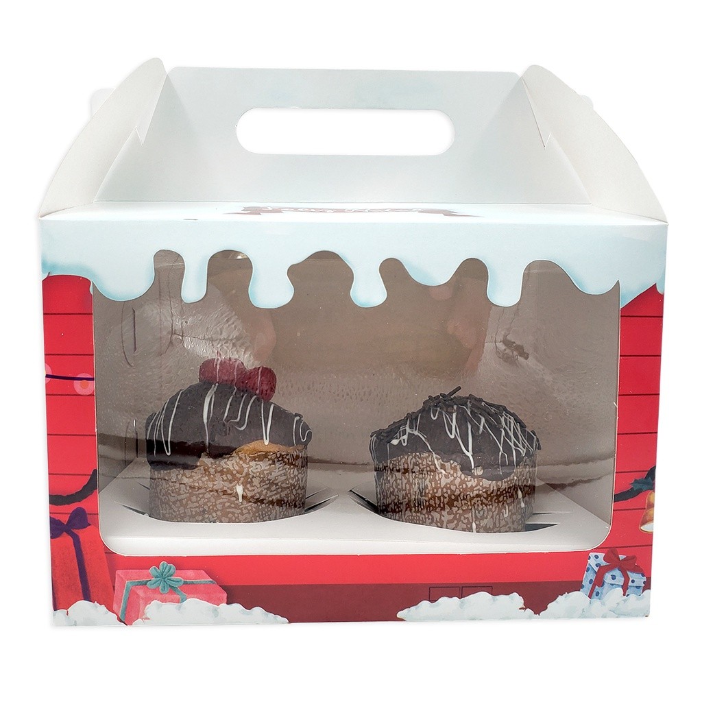 15 Caixas Maleta p/ Duplo Mini Panetone de 80g a 250g Presente lembrancinha De Natal