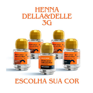 Henna Para Sobrancelhas Della E Delle 3g Profissional (SELECIONE A COR) em Oferta na Shopee