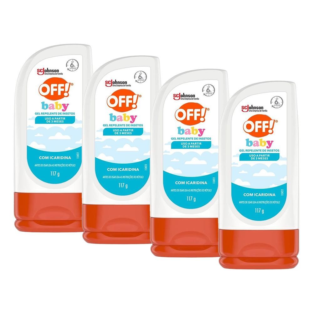 Kit 4 Repelentes Gel Off! Baby 117g cada em Oferta na Shopee