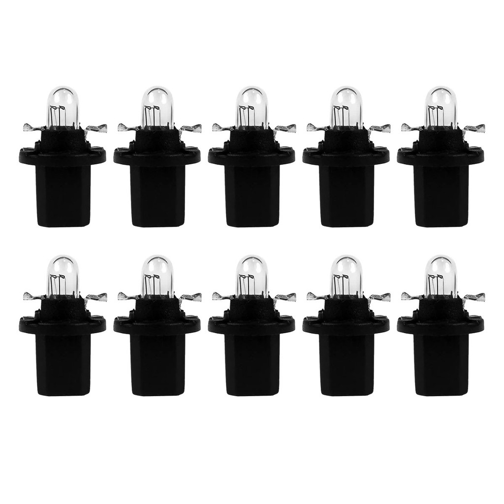 Kit Caixa 10x Lâmpada Painel 12v 1,2w Base Preta B8.5d 2721mf Carro em Oferta na Shopee